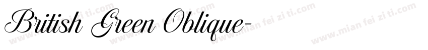 British Green Oblique字体转换